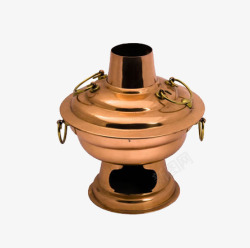 高筒锅铜制火锅器材高清图片