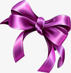 紫色卡通蝴蝶结装饰元素素材