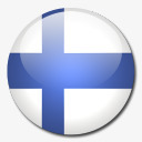 芬兰国旗国圆形世界旗图标图标