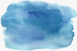 水彩痕迹蓝色水墨效果高清图片