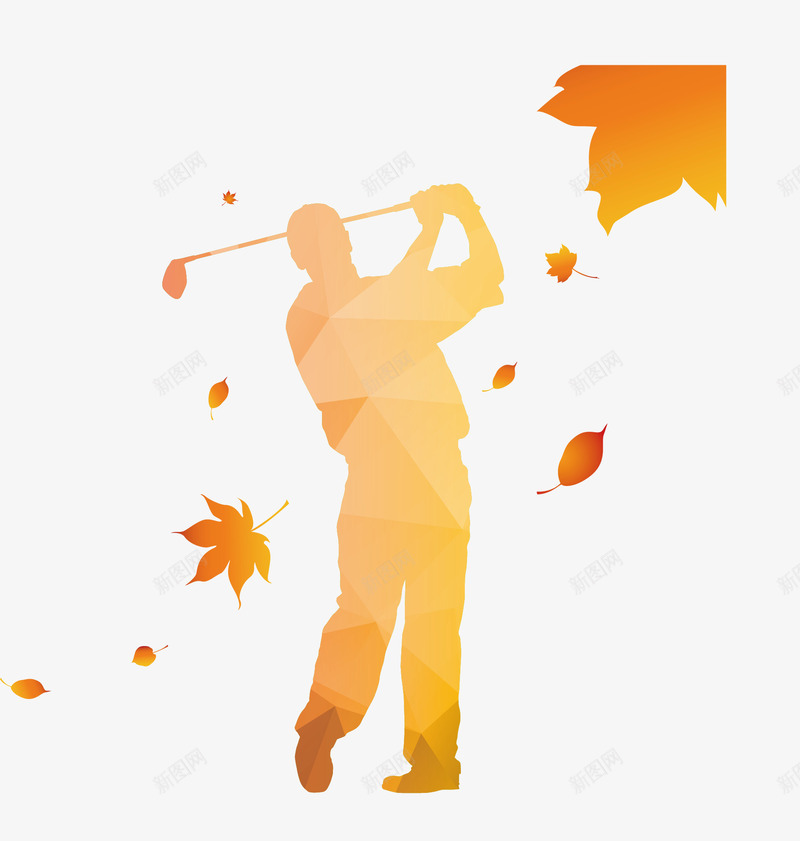 高尔夫球比赛活动图标png_新图网 https://ixintu.com 宣传海报 平面广告 挥杆 枫叶 正中logo 比赛海报 海报 海报设计 签到板设计 背景 草地背景 高尔夫 高尔夫球