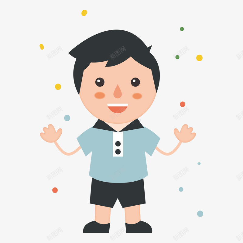 快乐的青春活力男学生矢量图ai免抠素材_新图网 https://ixintu.com 人物 体育项目 快乐 插画 运动健身 青春 青春活力的学生 矢量图