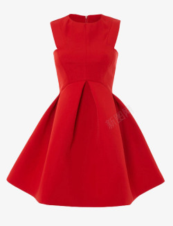 冬季长袖红色裙子衣服高清图片