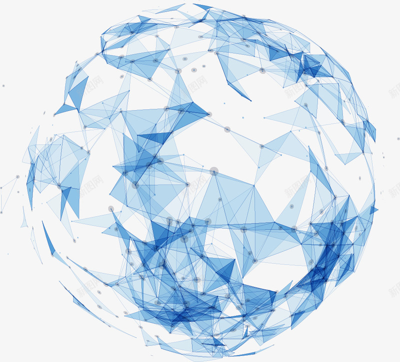 蓝色科技立体地球png免抠素材_新图网 https://ixintu.com 地球 地球投影 投影 科技 立体 蓝色