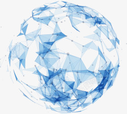 蓝色立体艺术字蓝色科技立体地球高清图片