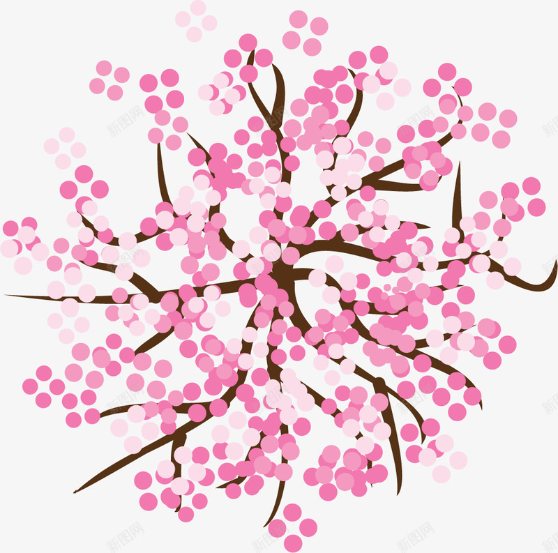 粉色卡通植物矢量图ai免抠素材_新图网 https://ixintu.com 俯视图 卡通风格 植物 植物俯视图 植物平面 粉色 矢量图