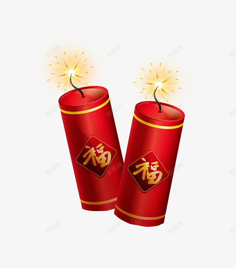 新年花炮卡通图png免抠素材_新图网 https://ixintu.com 免抠图 卡通 新年 火花 福猪 花炮 过年花炮 鞭炮