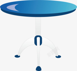 平面桌面蓝色卡通桌子平面图高清图片