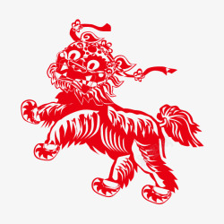 中国风舞狮图素材
