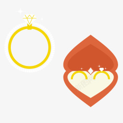 婚礼浪漫图案钻石戒指素材