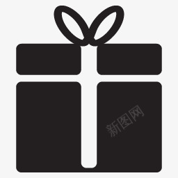 简约画黑色礼物盒子图标png_新图网 https://ixintu.com 盒子 礼物 简约 黑色