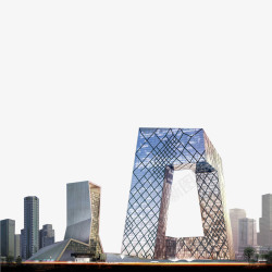 北京旧建筑央视大楼高清图片