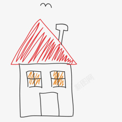 房子涂鸦涂鸦小房子手绘图高清图片