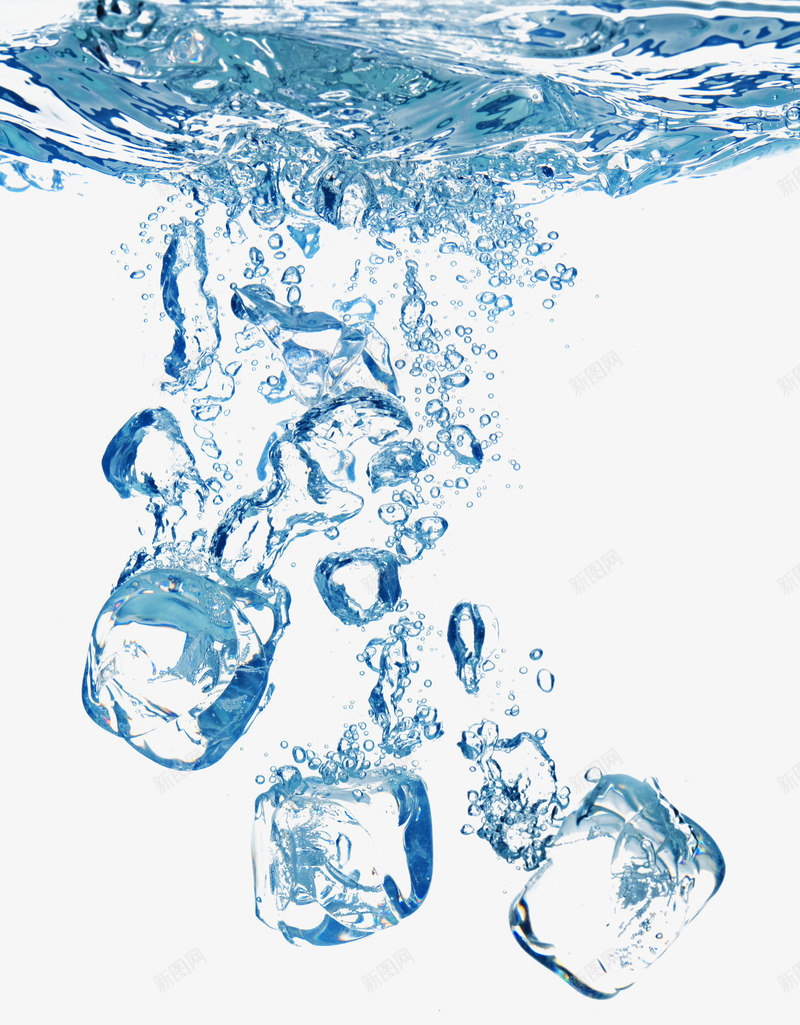 水中漂浮冰块png免抠素材_新图网 https://ixintu.com 免抠 免抠图片 冰块 正方形冰块 水特效 水花 漂浮 透明