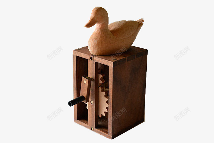 木雕与玩具相结合png免抠素材_新图网 https://ixintu.com 木雕 玩具 鸭子 齿轮转动