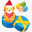 圣诞卡通盒子气球图标png_新图网 https://ixintu.com 卡通 圣诞 气球 盒子