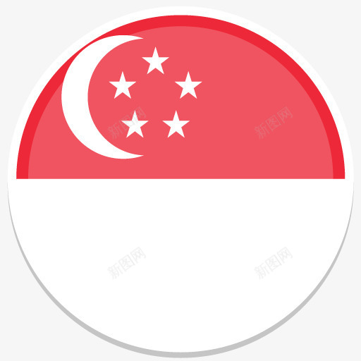 新加坡平圆世界国旗图标集png_新图网 https://ixintu.com singapore 新加坡