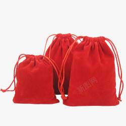 大红袋子纯红色香囊炭包袋子高清图片