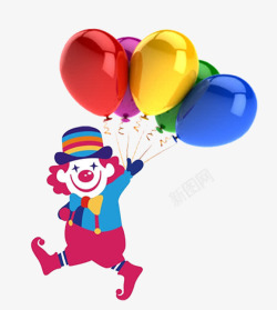 愚人节素材愚人节小丑气球颜色高清图片