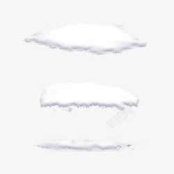 白色积雪棉花云团高清图片