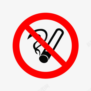 中国风禁止抽烟的标志图标图标