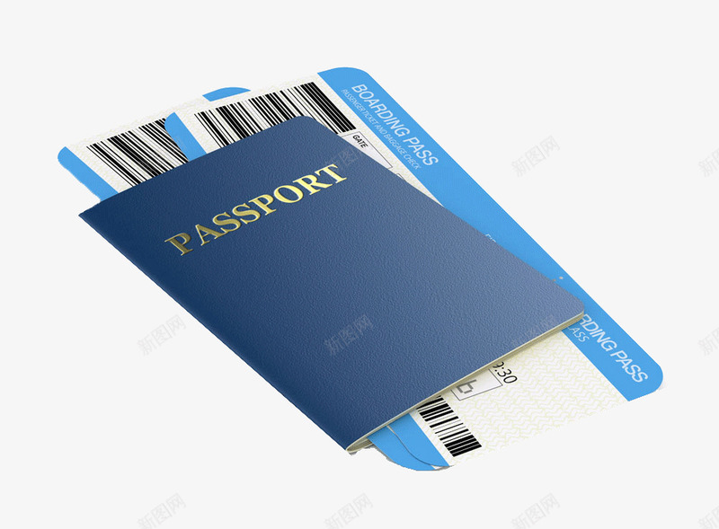 旅行证件png免抠素材_新图网 https://ixintu.com 免费png 护照 旅游 机票