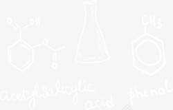 简洁白色化学方程式素材