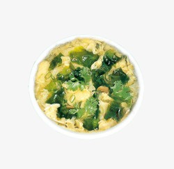 小吃汤类实物香菜紫菜蛋汤高清图片
