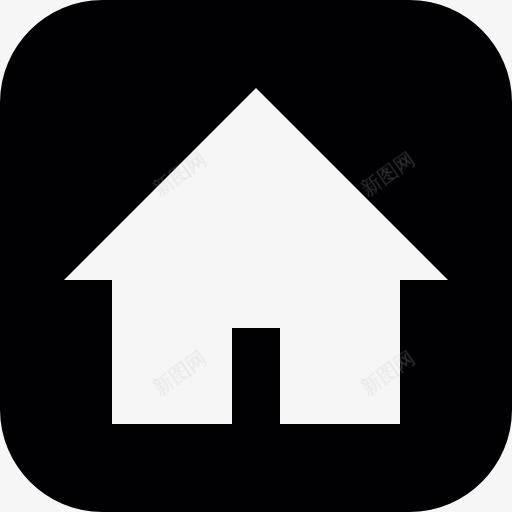 黑色广场背景的家庭剪影图标png_新图网 https://ixintu.com 家庭 建筑 房屋 房屋的轮廓