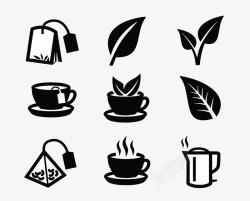 干茶绿茶茶杯icon图标高清图片