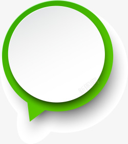 矢量绿色对话框绿色简约圆圈高清图片