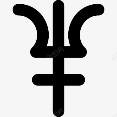 海王星的符号图标图标