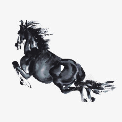 手绘一匹马奔腾的马高清图片