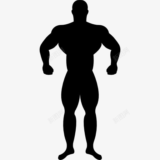 肌肉的体操运动员的剪影图标png_新图网 https://ixintu.com 人的剪影 体操运动员 强壮肌肉男 男运动员 肌肉男