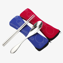 勺子套不锈钢便携式筷子套高清图片