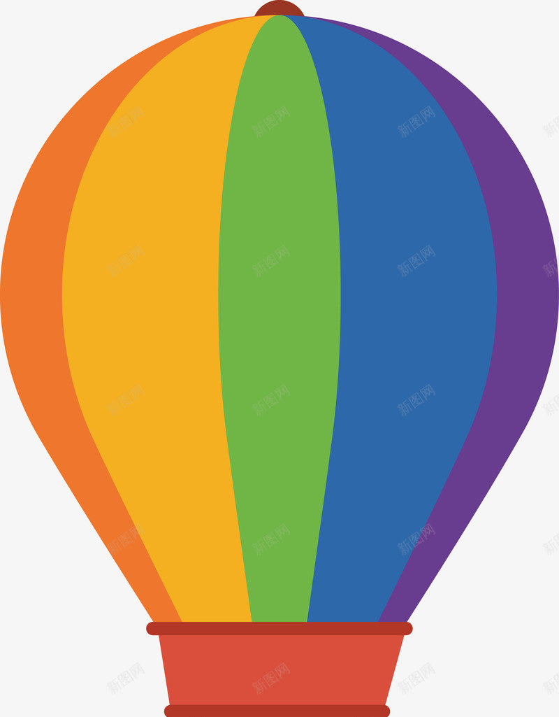 扁平化五彩热气球png免抠素材_新图网 https://ixintu.com 五彩 卡通 扁平 热气球 素材