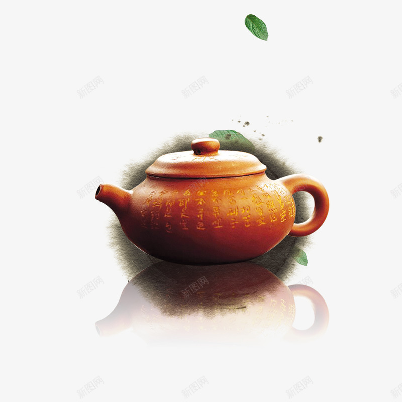 古典茶具psd免抠素材_新图网 https://ixintu.com 古典 禅茶 茶具 茶叶 茶文化 茶香 雾气 黄色