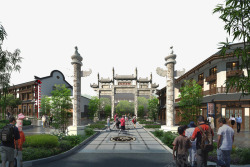 旅游胜地入口处素材