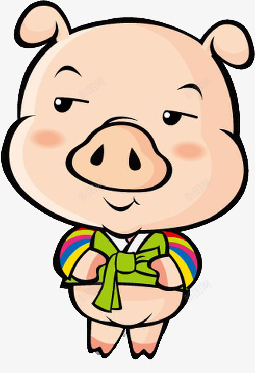 我不是笨猪png免抠素材_新图网 https://ixintu.com 傲慢 动物 卡通 小猪 贪吃
