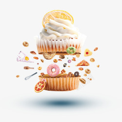 甜甜圈背景飞溅甜点蛋糕高清图片