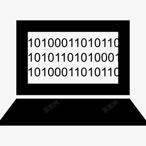计算机的二进制代码图标png_新图网 https://ixintu.com 二进制接口 代码 接口 数据 程序 笔记本 符号 编程 计算机