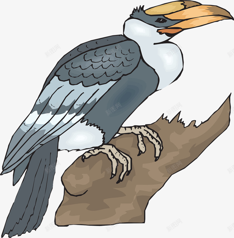 树桩上的啄木鸟png免抠素材_新图网 https://ixintu.com 动物 啄木鸟 树桩 鸟类