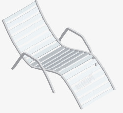 彩色沙滩椅弧形纯白色沙滩椅矢量图高清图片