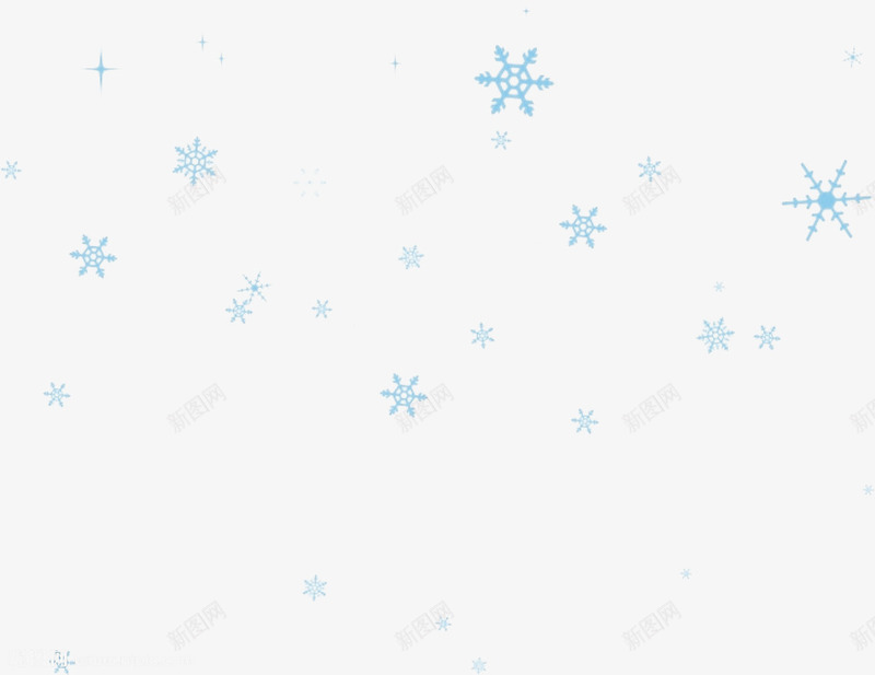 蓝色唯美漂浮冬日雪花png免抠素材_新图网 https://ixintu.com 冬日 漂浮 蓝色 雪花 飘零雪花