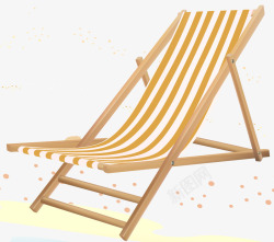 平躺的折叠沙滩椅素材