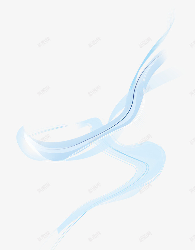 渐变漂浮浅蓝色线条png免抠素材_新图网 https://ixintu.com 浅蓝色 渐变 漂浮 线条