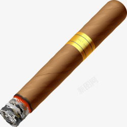香烟卡通素材燃烧的的卡通雪茄高清图片