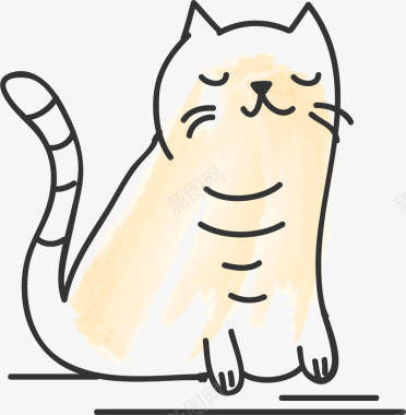 坐下的猫咪图标图标