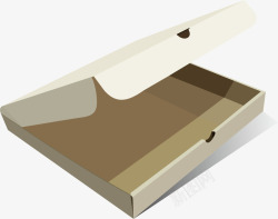 白色空的披萨盒矢量图素材