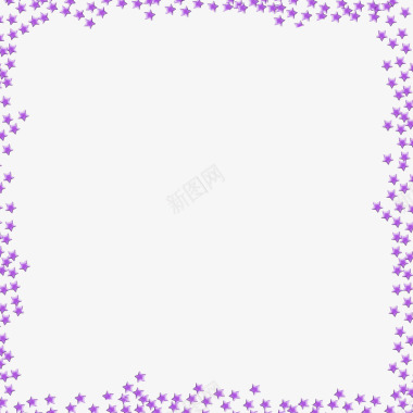 相框素描边框紫色星星花图标图标